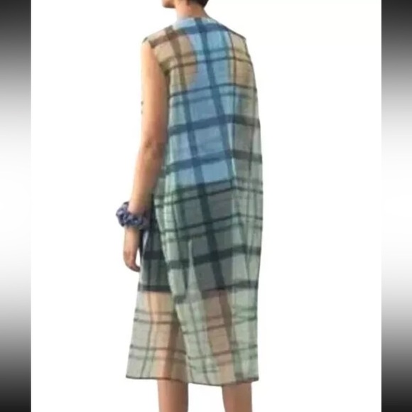 MAEVE By ANTHROPOLOGIE Plaid Sheer Duster Vest - Picture 3 of 8